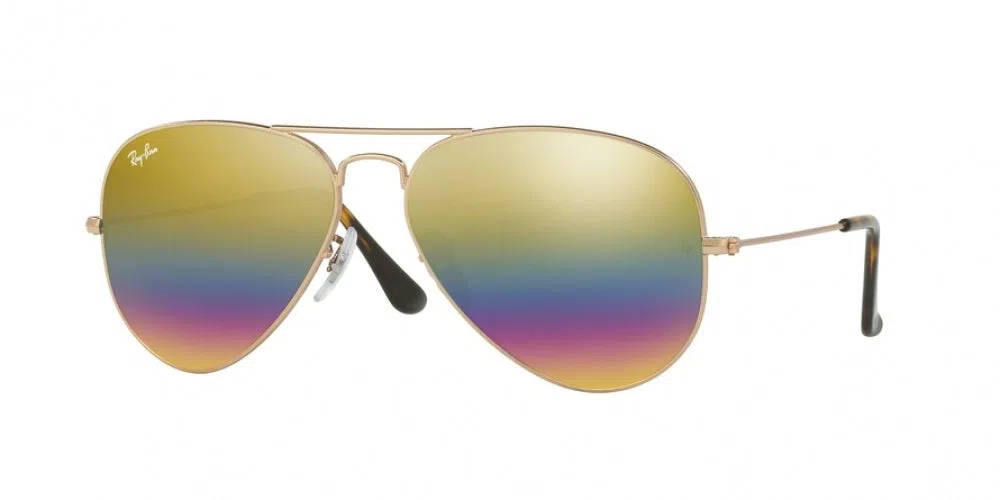 Ray Ban RB 3025 Aviator Large Metal Sunglasses - Medium - 58mm - Silver - view 56